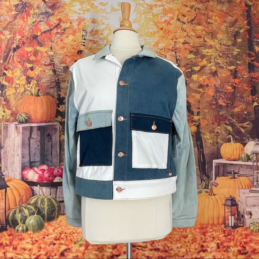 Lularoe “Harvey” Jean Jacket Large